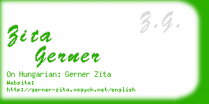 zita gerner business card